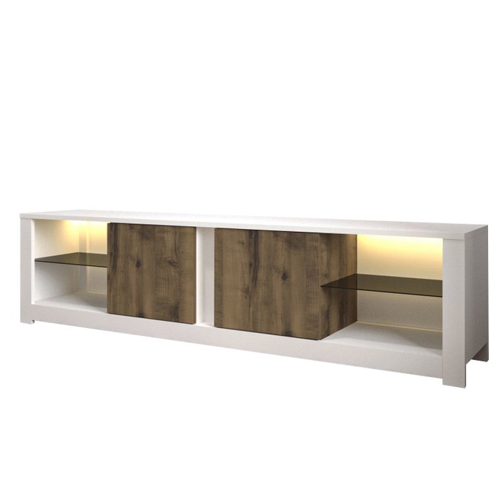 Hanah Home Soporte de TV Blanco y Roble Hanah Home Soporte de TV Blanco y Roble